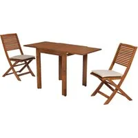 MERXX Balkonset Bali, (Set, 5-tlg), inkl. 2 Klappstühle, 2 Sitzkissen, 1 Balkonausziehtisch