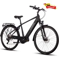 SAXXX E-Bike Trekkingrad Damen/Herren 28'' Pedelec, SAXXX PSD, 522Wh, max. 110km, 5 Modi, 10 Gang SHIMANO Deore Schaltwerk, Kettenschaltung, Mittelmotor, 522 Wh, (mit abnehmbarem Akku, mit Rahmenschloss, zu 95 % vormontiert), 25km/h, E-Cityrad, hydr.