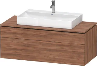 Duravit L-Cube Konsolenwaschtischunterbau wandhängend Nussbaum Matt 1220x550x482 mm - LC488207979000 LC4882079790000