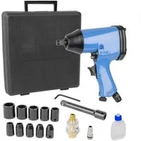 Güde Druckluftgeräte-Set Druckluft Schlagschrauber Satz 10 Stecknüsse 1/2 Zoll Koffer 16-teilig
