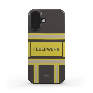 Handyhülle COVRZ | Feuerwehr | Slim Case | Dunkelgrau | Personalisierbar | Iphone 16 15 14 13 Plus Pro Max, Samsung Galaxy S25 S24 S23 S22 Uvm. iPhone 16 Ohne