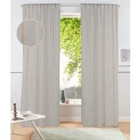 s.Oliver Gardine AMEERA (1 St), halbtransparent, mit Leinen, Schal, Wohnzimmer, Schlafzimmer, Vorhang