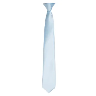 Premier Colours Herren Satin-Clip-Krawatte (Hellblau)