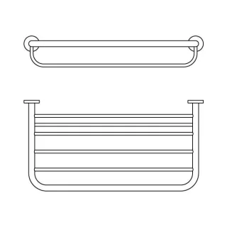 Ideal Standard Badetuchablage IOM A9106AA 570 mm, verchromt