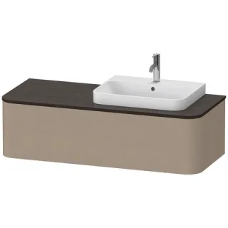 Duravit Happy D.2 Plus Konsolenwaschtischunterbau wandhängend Leinen Matt 1300x550x354 mm - HP4942R7 HP4942R75750010