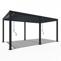 Weide Pergola Classic Pavillon Terrassenüberdachung Aluminium 3 x 5,3 M anthrazit, BxTxH: 530x300x255 cm