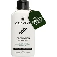 CREVIVE Lederpflege (250 ml + 1x weißes Tuch), mit ALOE VERA, Lederpflege Sofa, Lederpflege für Ledercouch, Auto