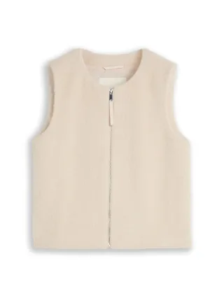 Tom Tailor - Teddy Weste mit Taschen cold beige - Gr. - XXL