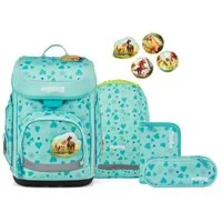 ergobag Schulranzen Schulranzen-Set CUBO ReitBärtraum 5-teilig (5-teilig), ergonomisch, höhenverstellbar, Your-Size-System, ab 1. Klasse