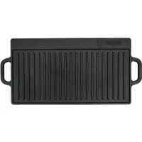 BBQ-Toro Grillplatte Wende-Grillplatte mit Griffen aus Gusseisen, 50 x 23, voreingebrannt