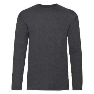 Fruit of the Loom - "Valueweight" T-Shirt für Herren/Damen Unisex Langärmlig (Dunkelgrau)