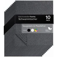 blackswedenhome. Spültuch Spültücher 10er Pack - Swedish dishcloth - nachhaltige Küchentücher, 10er Pack, Baumwoll-Zellstoff, Waschbar
