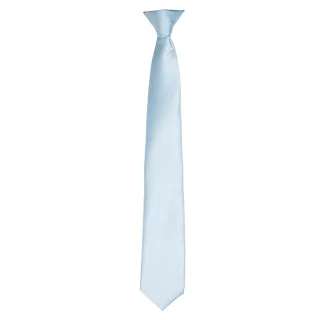 Premier Colours Herren Satin-Clip-Krawatte (Hellblau)