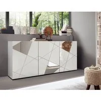 Home affaire Sideboard Vittoria, Breite 181 cm, Front mit Siebdruck und Spiegel