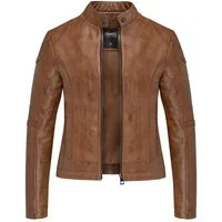 REPUBLIX Lederjacke OPAL Echtleder Damen Biker Zipper Jacke