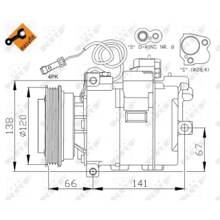 NRF Klimakompressor Audi A4 A6 Skoda Superb VW Passat
