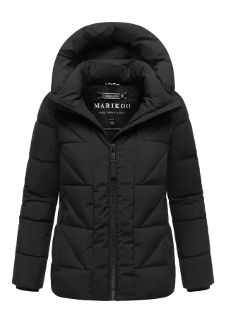 Marikoo Damen Winterjacke Kuschelnasee mit Kapuze und Fleecefutter