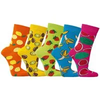 Socks 4 Fun Socken Farbenfrohe Motivsocken in verschiedenen Ausführungen Baumwollsocken (3 Paar) gekämmte Baumwolle