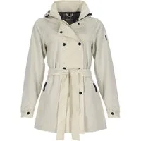 Dry Fashion Funktionsmantel Orth Damen Trenchcoat Wasserdicht - Outdoor-Mantel Winddicht Tailliert Atmungsaktiv, Verschweißte Nähte, Verstellbare und abnehmbare Kapuze