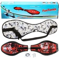 FunTomia Waveboard Waveboard mit Mach1 ABEC-9 Kugellager, LED Rollen & Tragetasche