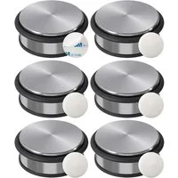 Wellgro Türstopper Edelstahl Türstopper 1,2 kg + Wand Türstopper, ohne Bohren