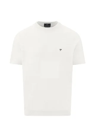 FYNCH-HATTON - O-Neck, T-Shirt, Cotton Linen new offwhite - Gr. - L