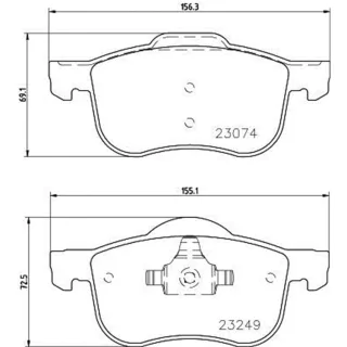 Hella Bremsbel?ge vorne Volvo S60 S80 V70 Xc70 8DB355006-851