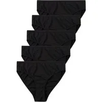 GÖTZBURG Slip GÖTZBURG Damen Slip schwarz uni 5er Pack (5-St)