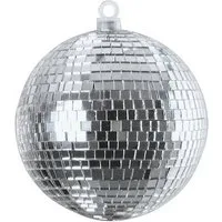 SATISFIRE Discolicht Spiegelkugel 10cm silber Discokugel Mirrorball Party Disko Deko