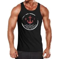 Neverless Tanktop Herren Tank-Top Anker Vintage Wasser Muskelshirt Muscle Shirt mit Print
