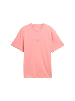 Denim Tom Tailor - Relaxed Fit T-Shirt aus Baumwolle peach pink - Gr. - XL
