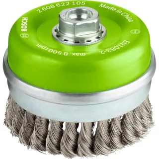 Bosch PRO Topfbürste, Edelstahl, gezopfter Draht - 2608622105