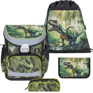 Belmil Schulranzen Set Jungen Lost World (Motiv: Dinosaurier) "Mini Fit" für kleinere Kinder, ab 1.Klasse Grundschule