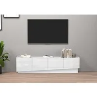 OTTO home Lowboard VELA, Lowboard, Breite 180 cm, Design mit schrägen Türen,Made in Italy (1 St), Maße B/T/H: 180x35x45, Hochglanz lackierte Fronten,TV-Board,TV-Kommode