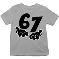 Youth Designz Print-Shirt Kinder T-Shirt "67" lustig Fun-Print Statement Geschenk Trend mit witzigen Aufdruck für Jungen und Mädchen