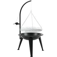 BBQ-Toro Holzkohlegrill Schwenkgrill mit Grillrost Ø 55 cm, Holzkohlegrill, Feuerschale
