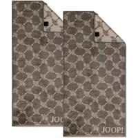 JOOP! Handtuch 2 Stück Joop! Handtuch Cornflower 1611-70 Graphit 50x100, Walkfrottier (2-St), Baumwolle
