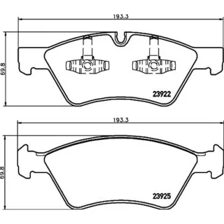 Hella Bremsbel?ge vorne Mercedes 8DB355012-011