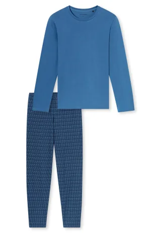 SCHIESSER - Schlafanzug lang aqua - Gr. - 48