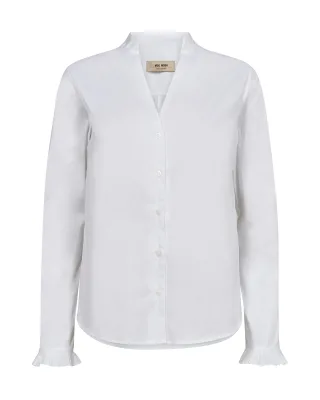 MOS MOSH - MMHassie Pleat Shirt white - Gr. - XL