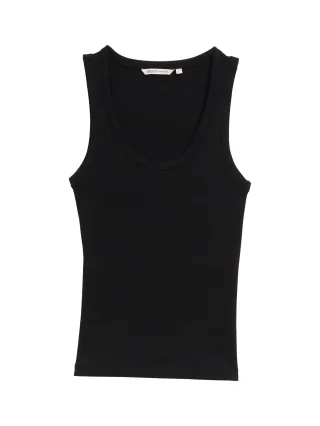 Denim Tom Tailor - Top mit Rippstruktur deep black - Gr. - XL