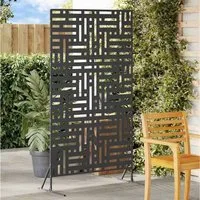 vidaXL Sichtschutzelement, Sichtschutz Schwarz 100 x 50 x 180 cm Stahl