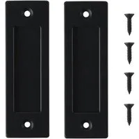 BAYLI Möbelgriff 2er Set - Schiebetürmuschel [schwarz-matt] - 150 mm Muschelgriff -