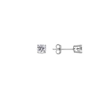 Luxenter Sterling Silber 925 Ohrringe mit rhodiniertem Brillant Zirkonia - Kyoro
