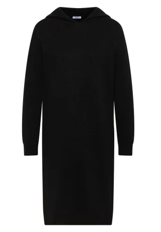 Cecil - Glitzerkleid mit Kapuze schwarz - Gr. - M