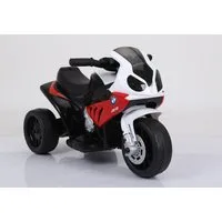BoGi Elektro-Kindermotorrad BMW S1000RR Motorrad Dreirad mit Ledersitz 6V, Fahrspaß für kleine Biker – Das BMW S1000RR Kinder-Elektromotorrad