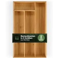 Blumtal Besteckkasten Einlagen, aus Bambus (mit 4 oder 5 Fächern als Organizer für Besteck und Haushaltsartikel), leicht abwischbar, passend für IKEA Maximera