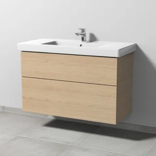 Sanipa 3way Waschtischunterbau zu Villeroy & Boch Subway 2.0 Waschtisch mit 2 Auszügen, Eiche-Nordic SM61548