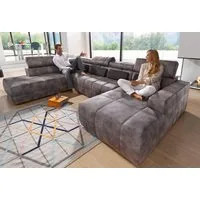 DOMO collection Wohnlandschaft BRANDON whlw. mit Sitztiefenverstellung, whlw. Nierenkissen, mit Kopfteilverstellung, wahlweise Sitztiefenverstellung, U-Form
