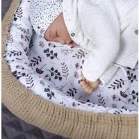 Loolay Bettnestchen Taupe WAFFELPIQUE/ BLUMEN Braun Babynest Babyausstattung, (Reisebett Nestchen SOLO/ o. in PREMIUM Geschenk SETS für Neugeborene, 1-tlg., 4 Jahreszeiten ATMUNGSAKTIVER WAFFELSTOFF Bestseller GESCHENK), LOOLAY® - 100% Europäische St